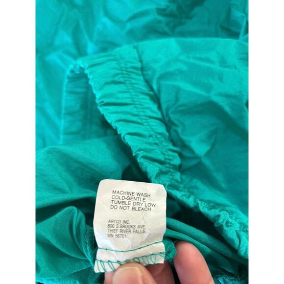 Arctic Cat Vintage 90's Windbreaker Light Weight Jacket Teal Size Small - Picture 8 of 8